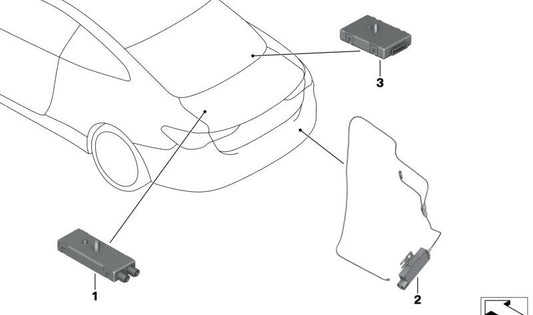 Amplificador de antena OEM 65205A73DB4 para BMW G23, G83. BMW original