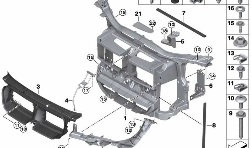 Placa de cerradura izquierda para BMW E84 (OEM 51642991161). Original BMW