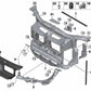 Vorderwand-/obere Kühlerdichtung für BMW E81, E82, E87, E88 3er E90, E91, E92, E93 und X1 E84 (OEM 51647134102). Original BMW