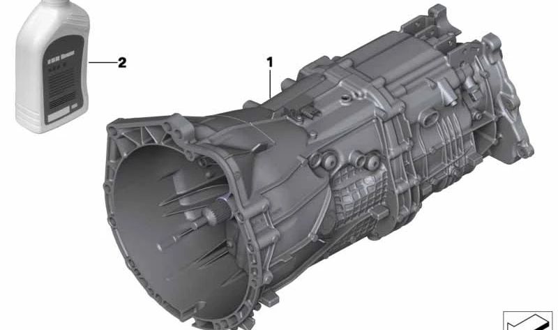 Caja de cambios manual de 6 velocidades OEM 23008609415 para BMW F30, F31, F34. Original BMW.