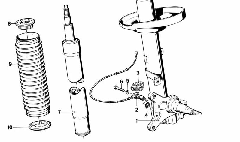 Shock absorber insert for BMW 6 Series E24 (OEM 31321126559). Genuine BMW.