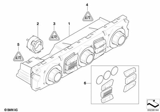 Unidad de Control del Climatizador Alta para BMW Serie 6 E63N, E64N (OEM 64119248711). Original BMW