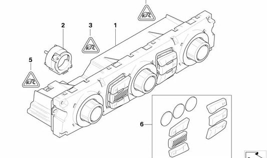 Unidad de Control del Climatizador Automático High para BMW E63N, E64N (OEM 64119248709). Original BMW.