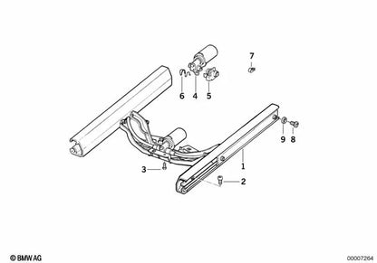 Moteur de réglage longitudinal pour la série BMW 8 E31 (OEM 67311392132). BMW d'origine.