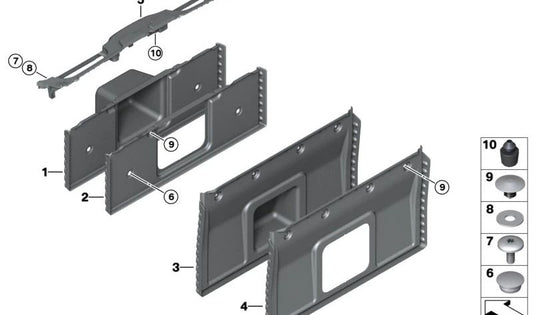 Mantel Sampe OEM 51477224931 für BMW F06, F12, F13. Original BMW.