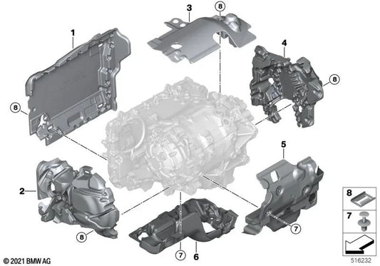 Cápsula acústica inferior para BMW Serie 5 G60, Serie 7 G70, i I20 (OEM 17739468734). Original BMW.