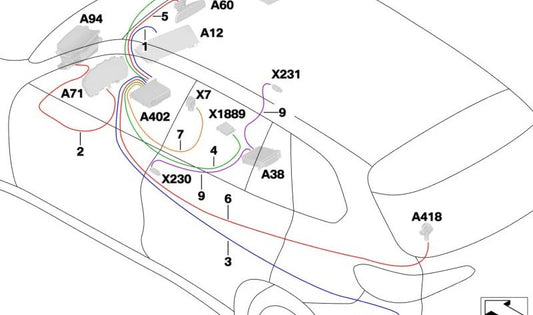 HSD USB/Aux-Port-Kabel für BMW X5 F95, G05, G18, X6 F96, G06, X7 G07 (OEM 61118714527). Original BMW