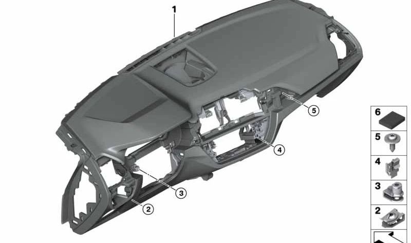 Tablero de instrumentos para BMW G01, G02 (OEM 51457938810). Original BMW