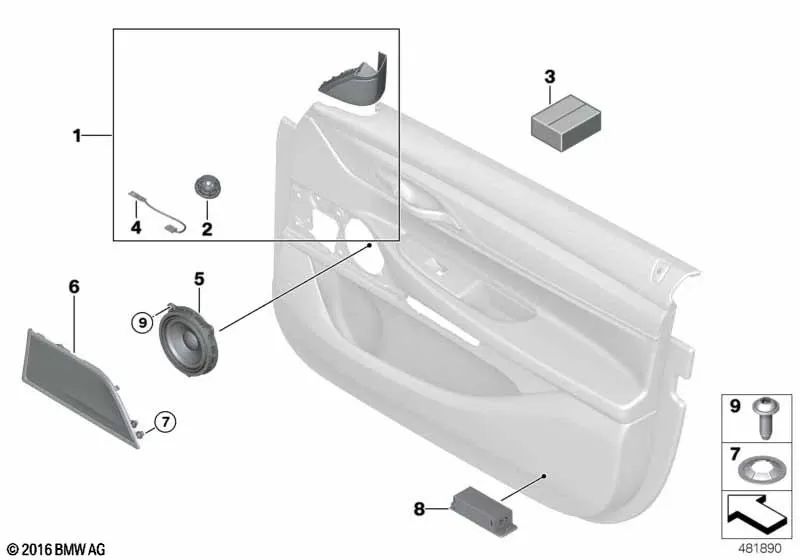 Sistema de Triángulo de Espejo High End izquierdo para BMW Serie 7 G11, G12 (OEM 65136820761). Original BMW.