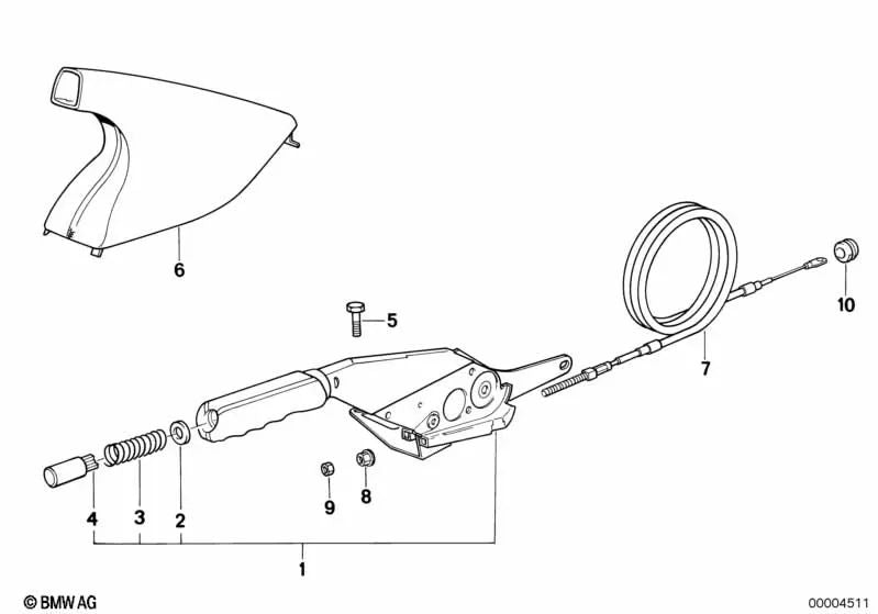 Cable Bowden para BMW E31 (OEM 34411158672). Original BMW