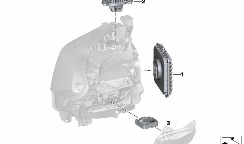 Módulo LED luz diurna izquierda para BMW Serie 2 F22N, F23N, F87N (OEM 63117494851). Original BMW