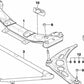 Kit de reparación de brazo de suspensión (lado izquierdo) OEM 31122343359 para BMW E46. Original BMW