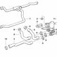 Manguera válvula de agua-radiador derecha para BMW Serie 3 E36 (OEM 64211394292). Original BMW