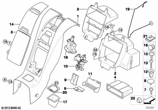 Insert for BMW Z4 E85, E86 (OEM 51467043819). Genuine BMW