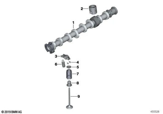 Árbol de levas de escape para BMW F20N, F21N, F52, F22, F23, F45, F46, F30N, F31N, F34N, F35N, F32, F33, F36, G30, G31, G38, G11, G12, F48, F49, F39 (OEM 11318618193). Original BMW