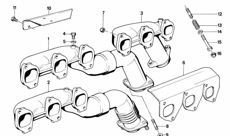 Tornillo hexagonal OEM 11621716352 para BMW E28, E34, E39, E24, E32, E38, E31, E52. Original BMW.