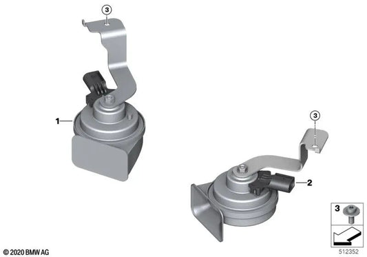 Fanfare aguda para BMW I12, I12N, I15 (OEM 61337410481). Original BMW.