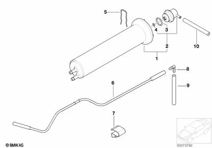 Tubería de vacío para BMW Serie 5 E39, Serie 7 E38, X5 E53, Z8 E52 (OEM 13321437692). Original BMW