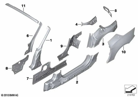 Einstieg exterior derecho para BMW Z4 E89 (OEM 41007224940). Original BMW