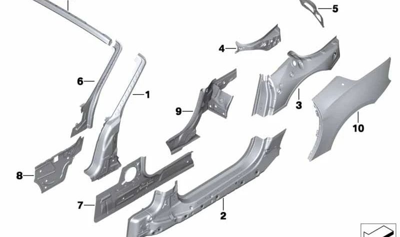 Pilar Izquierdo OEM 41117224915 für BMW E89. Original BMW.