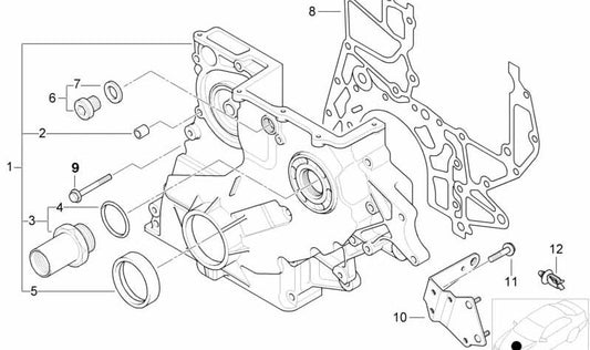 Metal Gasket for BMW E46, E39 (OEM 11142247091). Genuine BMW