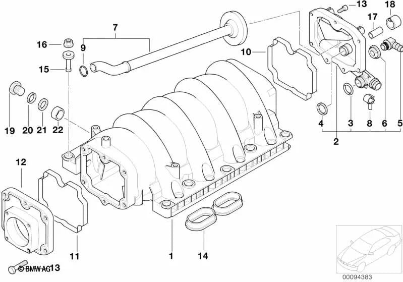 Junta de Perfil para BMW E34, E39, E32, E38, E31, E53, E52 (OEM 11611729728). Original BMW