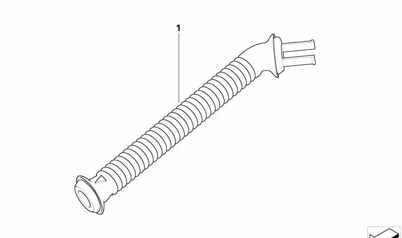 Goma pasacables portón trasero OEM 61133448420 para BMW E86 (Z4 Coupé). Original BMW.