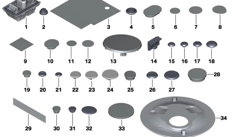 OEM 5171746434 Lenksäulendeckel für BMW G42, G87, G20, G21, G28, G80, G81, G22, G23, G26, G82, G83, G29. Original BMW.