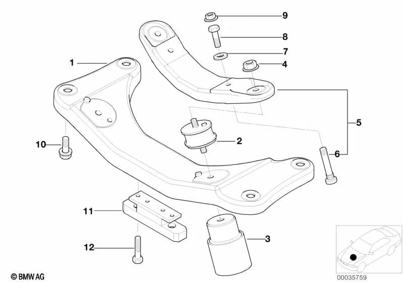 Adaptador para BMW Serie 5 E39, Serie 7 E38 (OEM 22321097336). Original BMW