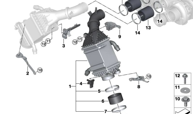 Soporte para BMW X5 F85, X6 F86 (OEM 17517848094). Original BMW