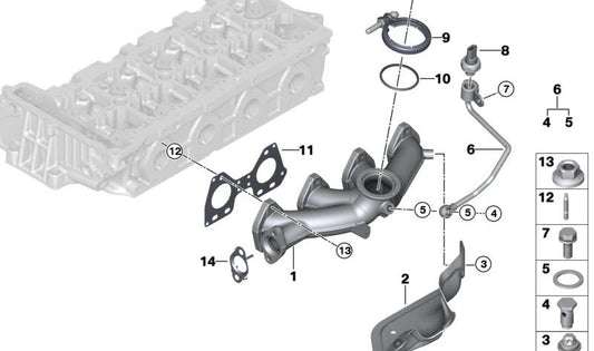 Wärmeschutzplatte für BMW 2er F45, F46, X1 F48, X2 F39, MINI F54, F55, F56, F57, F60 (OEM 11628571895). Original BMW