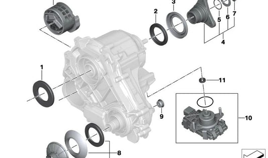 Soporte de transmisión OEM 22326878313 para BMW G20, G21, G22, G30, G31, G32, G01, G02, G05. Original BMW.