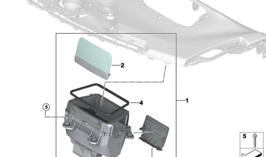 Akustischer Isolator OEM 62305A26D96 für BMW U06, J05, J01, U25. Original BMW.