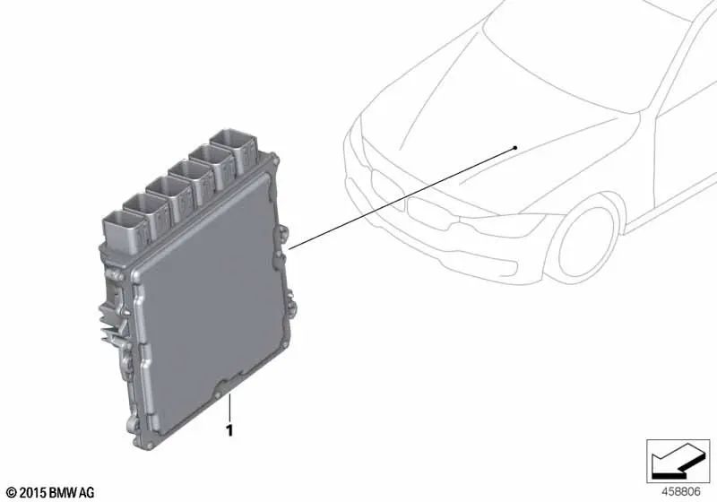 Módulo de control DME para BMW Serie 1 F20N, F21N; Serie 2 F22, F22N, F23, F23N; Serie 3 F30N, F31N, F34N; Serie 4 F32, F32N, F33, F33N, F36, F36N (OEM 12145A21BF9). Original BMW