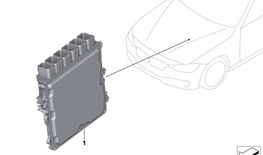 Base di gestione DME per BMW F20N, F21N, F22, F23, F30N, F31N, F34N, F35N, F32, F33, F36 (OEM 12145A232E1). BMW originale.