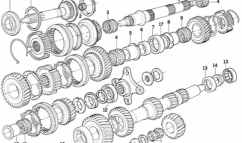 Rodamiento de bolas para BMW E21, E30, E12, E28 (OEM 23121209667). Original BMW.