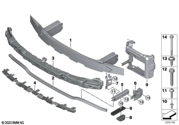 Amortiguador delantero para BMW Serie 3 G20N, G21N (OEM 51115A1BF71). Original BMW