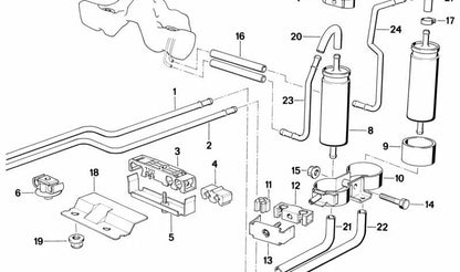 Tubería de Alimentación de Combustible para BMW Serie 8 E31 (OEM 16121180336). Original BMW