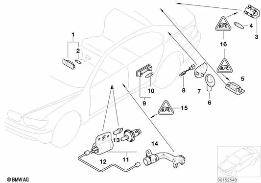 Rechte C-Säulenbeleuchtung für BMW E65, E66 (OEM 63316914278). Original BMW