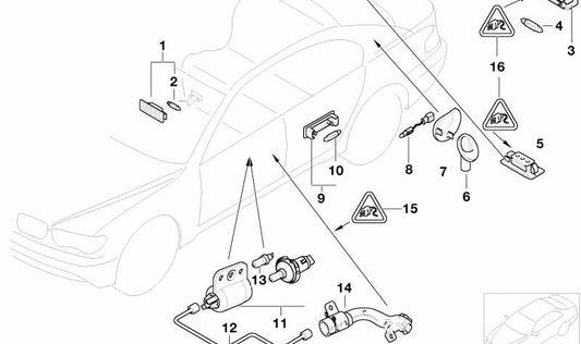 Módulo de luz derecha OEM 63316937230 para BMW E65, E66. Original BMW.