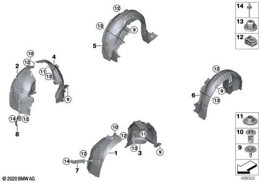 Mutter für BMW I01, I01N (OEM 07147299189). Original BMW.