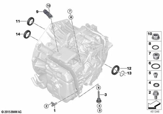 Palanca de cambios para BMW I12, I12N, I15 (OEM 25167644849). Original BMW