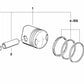 Juego de segmentos de pistón OEM 11251337399 para BMW (Modelos compatibles: E28, E30, E34, E36, E46, Z3). Original BMW.