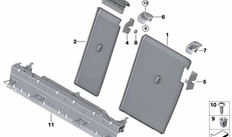 Renforcement du pare-chocs avant 52207363289 pour BMW F16, F86. BMW d'origine.