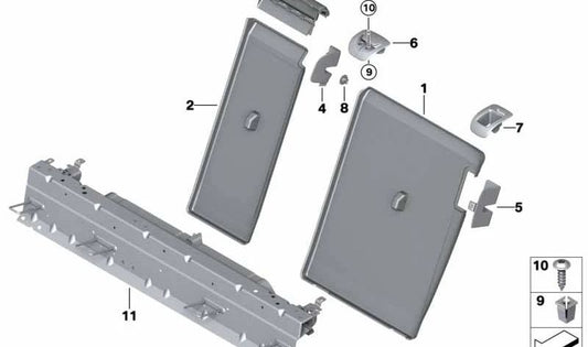 Renforcement du pare-chocs avant 52207363289 pour BMW F16, F86. BMW d'origine.