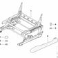 Linke Sitzschienenabdeckung für BMW 3er E46 (OEM 52108226431). Original BMW.