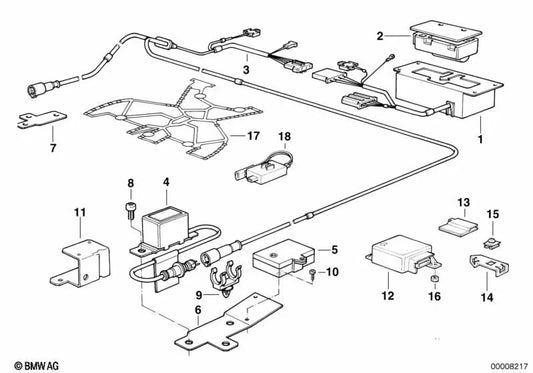 Unidad de control del airbag para BMW Serie 5 E34, Serie 7 E32 (OEM 65778353599). Original BMW