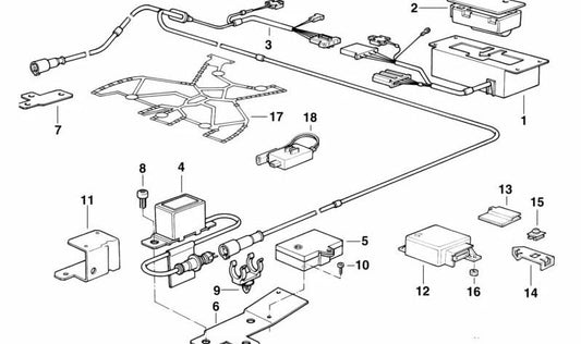 Sensor de impacto para BMW Serie 3 E30, E36, Serie 5 E34, Serie 7 E32, Serie 8 E31 (OEM 65771390061). Original BMW