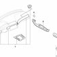 Reposabrazos cromado mate trasero izquierdo para BMW E46 (OEM 51438257961). Original BMW