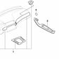 Reposabrazos cromado mate trasero derecho para BMW Serie 3 E46 (OEM 51438257962). Original BMW